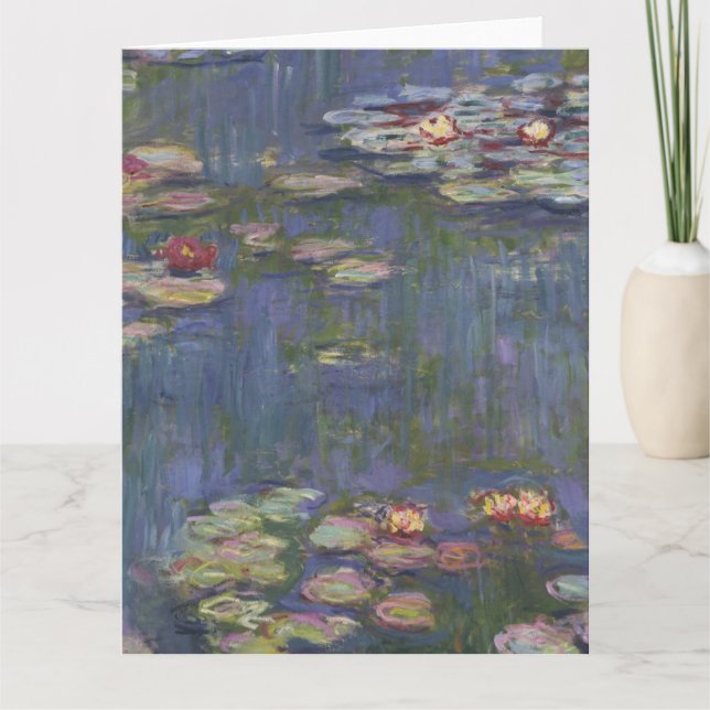 Tarjeta Los lirios de agua de Claude Monet (Anverso)