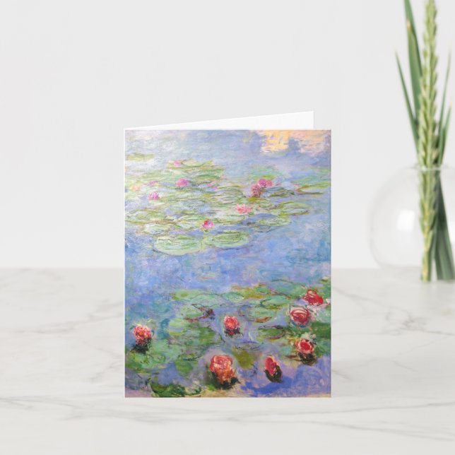 Tarjeta Los lirios de agua de Claude Monet (Anverso)