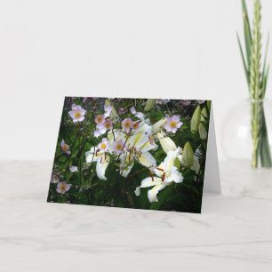 Tarjeta Los lirios y las anémonas