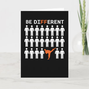 Tarjeta ¡Los luchadores de karate son diferentes!