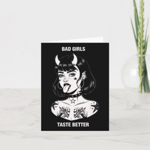 Tarjeta Los malos Chicas degustan mejor tatuaje a los homb