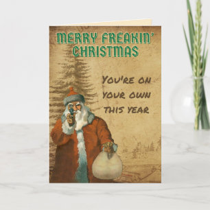 Tarjeta Los malos Navidades de Santa Merry Freakin