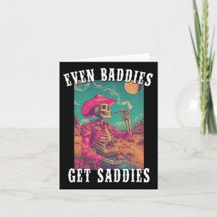 Tarjeta Los malvados se ponen tristes Calavera de vaquero