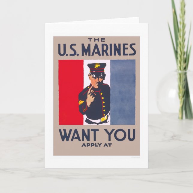 Tarjeta Los marines quieren (Anverso)