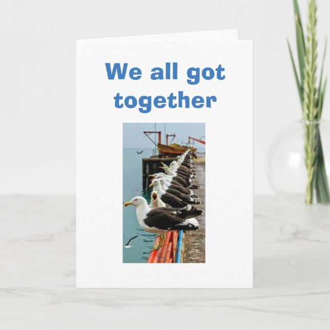 TARJETA LOS MARISCOS SE REUNIERON Y ATERRIZARON PARA LA TA (Anverso)