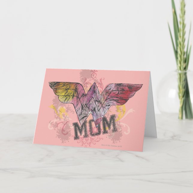 Tarjeta Los medios mixtos de mamá se maravillan (Anverso)