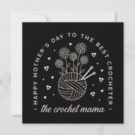 Tarjeta Los mejores amantes de la mami de crochet Día de l