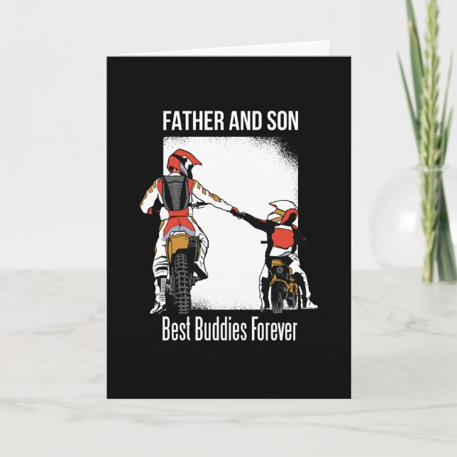 Tarjeta Los mejores amigos de padre e hijo (Anverso)