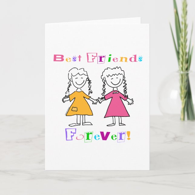 Tarjeta Los mejores amigos para los regalos de BFF (Anverso)