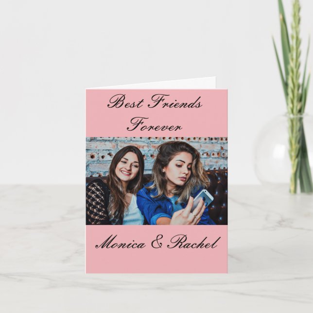 Tarjeta Los mejores amigos por siempre Personalizado Foto  (Anverso)