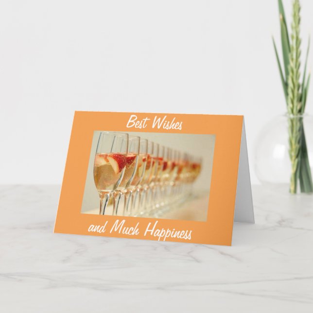 TARJETA LOS MEJORES DESEOS Y MUCHA FELICIDAD PARA USTED (Anverso)