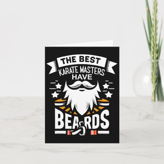 Tarjeta Los mejores maestros de karate tienen barbas Dojo  (Anverso)