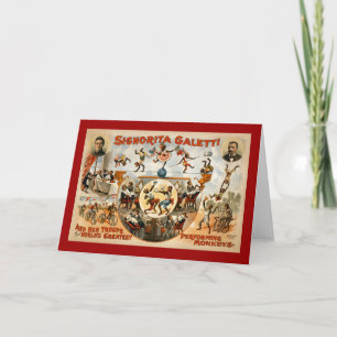 Tarjeta Los mejores monos que actúan en el mundo 1892