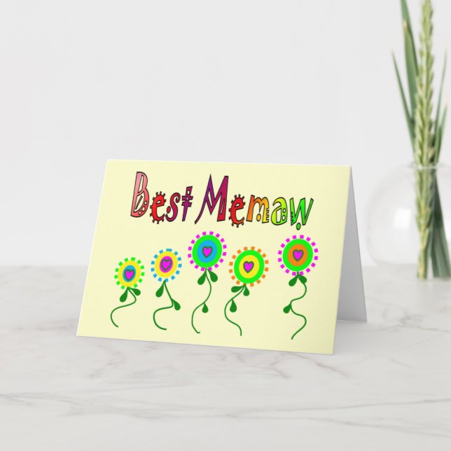 Tarjeta Los mejores regalos de Memaw (Anverso)