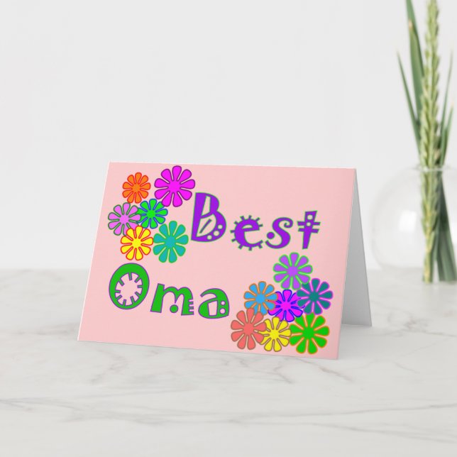 Tarjeta Los mejores regalos del día de madre de Oma (Anverso)