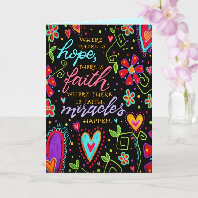 Tarjeta "Los Milagros Ocurren" Inespiritualidad (Orquídea)