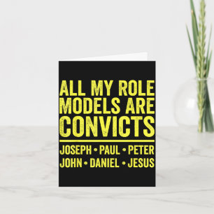 Tarjeta Los modelos a seguir son convictos joseph paul pet