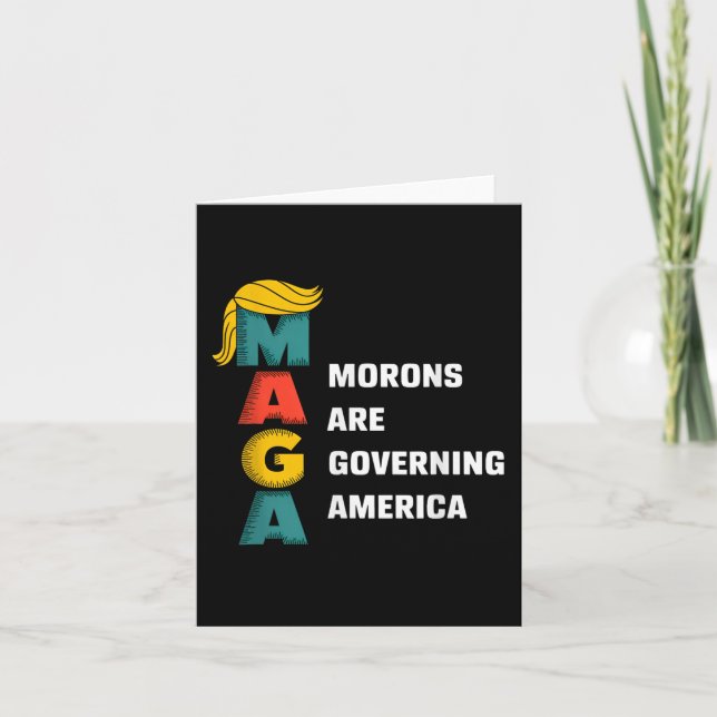 Tarjeta Los morones le están gobernando a Estados Unidos a (Anverso)