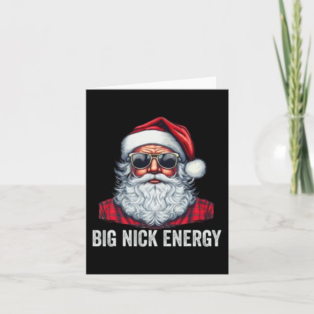 Tarjeta Los Navidades de Big Nick Energy de Santa (Anverso)