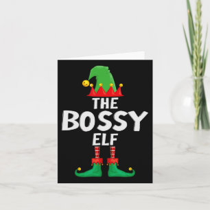 Tarjeta Los Navidades de la familia Bossy Elf