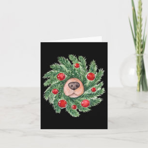 Tarjeta Los Navidades de la nariz de perro lindo escribier