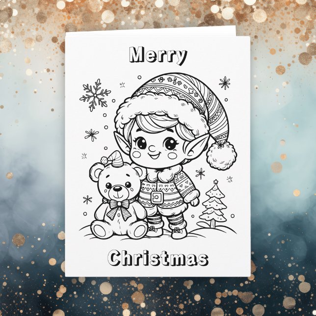 Tarjeta Los Navidades de los grandes elfos y los ositos de (Subido por el creador)