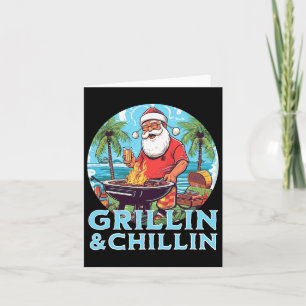 Tarjeta Los Navidades De Santa Grilling En Julio Grillin Y