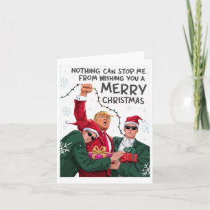 Tarjeta Los Navidades de Trump divertidos te desean una fe