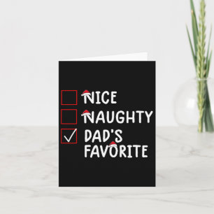 Tarjeta Los Navidades favoritos de un padre travieso