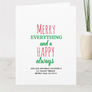 Tarjeta Los navidades hacen feriado a merry todo feliz sie