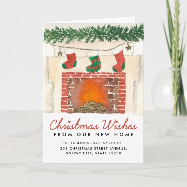 Tarjeta Los Navidades modernos desean reemplazar el despla (Anverso)