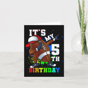 Tarjeta Los niños son mi 5to cumpleaños, estafa del Dabbin