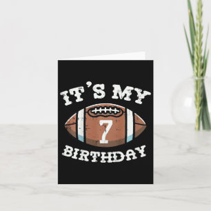 Tarjeta Los niños son mi séptimo cumpleaños, fútbol americ