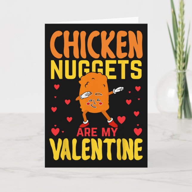 Tarjeta Los nuggets de pollo son mi San Valentín divertido (Anverso)