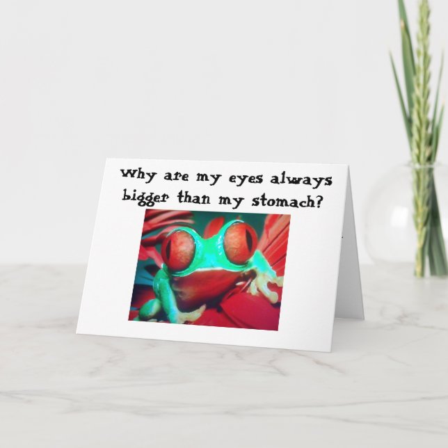 TARJETA LOS OJOS SON MÁS GRANDES QUE MI ESTÓMAGO (Anverso)