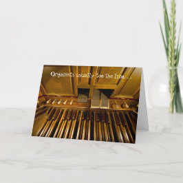 Tarjeta Los organistas tocan con la punta del pie