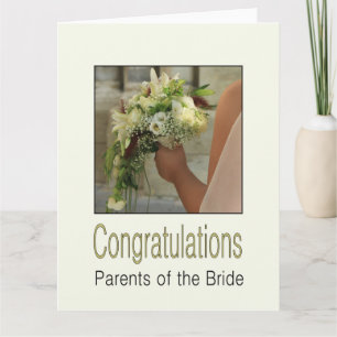 Tarjeta los padres de la novia boda felicitaciones