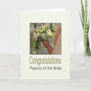 Tarjeta los padres de la novia boda felicitaciones