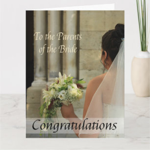 Tarjeta los padres de la novia boda felicitaciones