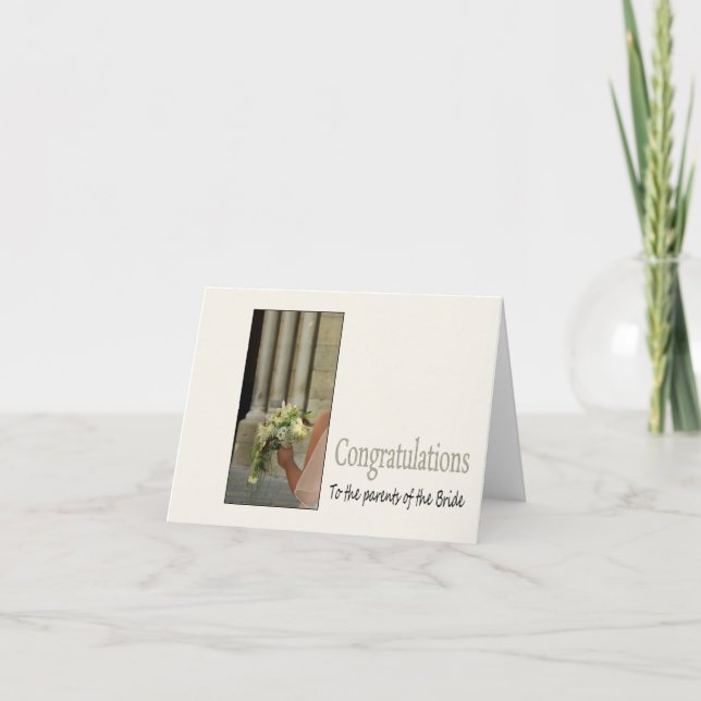 Tarjeta los padres de la novia boda felicitaciones (Anverso)