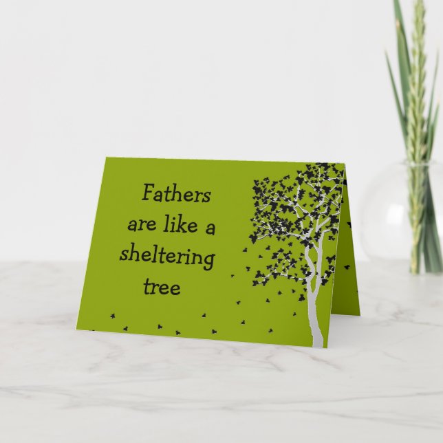 Tarjeta Los padres son como un árbol de refugio ~ Card (Anverso)