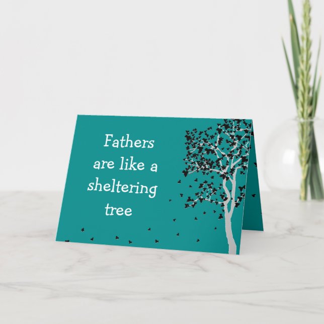 Tarjeta Los padres son como un árbol de refugio ~ Card Dad (Anverso)