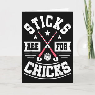 Tarjeta Los Palos Son Para Las Chicas - Jugadora De Hockey