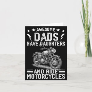 Tarjeta Los papás increíbles tienen hijas y montan motocic