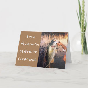 TARJETA LOS PECES CELEBRAN EL HUMOR DE LOS NAVIDADES