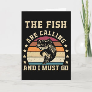 Tarjeta Los peces están llamando y debo ir divertido D de