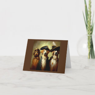 Tarjeta Los perros como tres mosqueteros