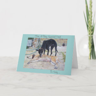 Tarjeta los perros grisones paisaje pintoresco arte día de
