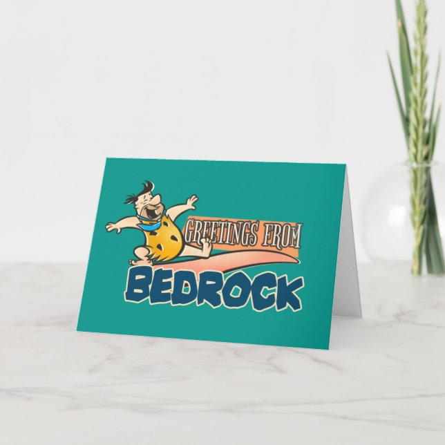 Tarjeta Los Picapiedra | Fred - Saludos desde Bedrock (Anverso)