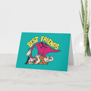 Tarjeta Los Picapiedra   Fred y Dino - Los mejores amigos